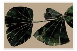 Wandbild Lush Leaf - Graphic Plant Print No.1 - Cartissi