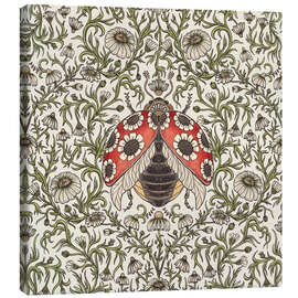 Leinwandbild Marienkäfer und Gänseblümchen