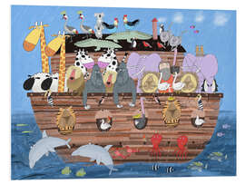 Hartschaumbild Nohas Bogen mit süßen Tieren