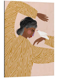 Magnettafel Die Frau mit der Taube