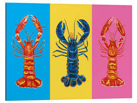 Alubild Hummer Langustinen Pop Art