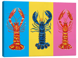 Leinwandbild Hummer Langustinen Pop Art