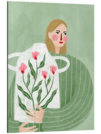 Alubild Die Frau mit der weißen Vase