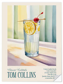 Sticker mural Classic Cocktails - Tom Collins - Andreas Magnusson