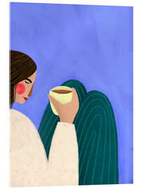 Acrylglasbild Kaffee schlürfen