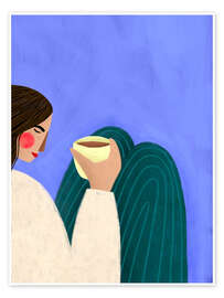 Poster Kaffee schlürfen