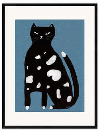 Gerahmter Kunstdruck Gefleckte Katze