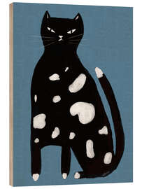 Holzbild Gefleckte Katze