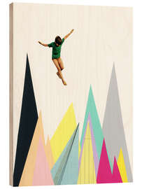 Holzbild Mountain Jump - Cassia Beck