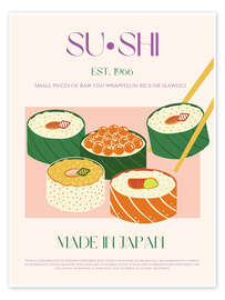 Wandbild Sushi, Japan 1966 - Nazma Khokhar
