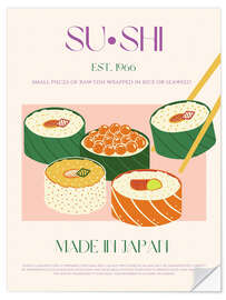 Sticker mural Sushi, Japan 1966 - Nazma Khokhar