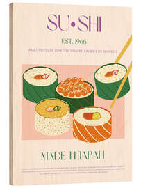 Holzbild Sushi, Japan 1966 - Nazma Khokhar