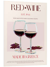 Hartschaumbild Red Wine, Greece 1944 - Nazma Khokhar