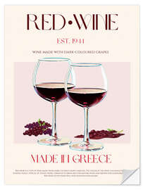 Wandsticker Red Wine, Greece 1944 - Nazma Khokhar