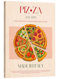 Holzbild Pizza, Italy 1979