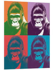 Hartschaumbild Vier Mal Gorilla - Andreas Magnusson