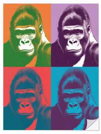 Wall sticker Four times gorilla - Andreas Magnusson
