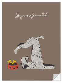 Wandsticker Yoga is self-control - Annick