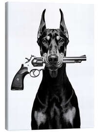 Leinwandbild Bring keinen Hund zu einer Schießerei mit