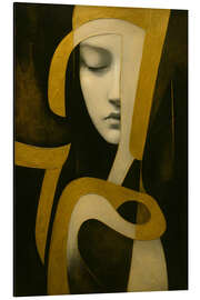 Aluminium print Eyes Half Closed