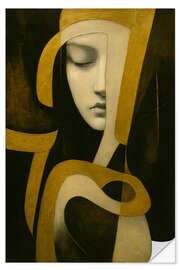 Wandsticker Halb geschlossene Augen