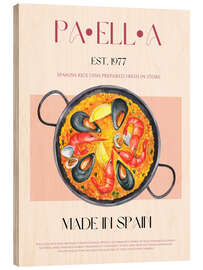 Holzbild Paella, Spain 1977 - Nazma Khokhar