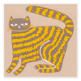 Wandbild Katze mit Streifen - Sharyn Bursic