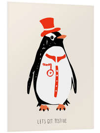 Hartschaumbild Let's Get Festive, Pinguin - Annick