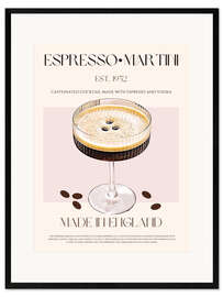 Gerahmter Kunstdruck Espresso Martini, England 1952