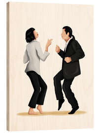 Holzbild Pulp Fiction Tanz II