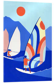 Acrylglasbild Windsurf - Julie Lesouef