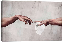 Leinwandbild Adams Klopapier