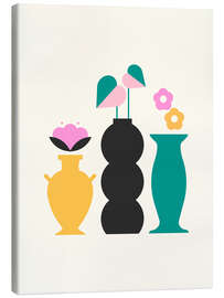 Leinwandbild Töpfe und Blumen