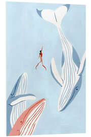 Hartschaumbild Wal-Tanz