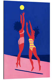 Tableau en aluminium Playing On the Beach - Julie Lesouef