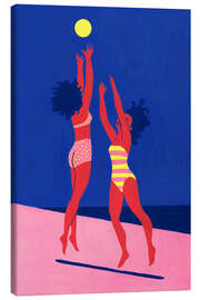 Leinwandbild Beachvolley in Pink - Julie Lesouef