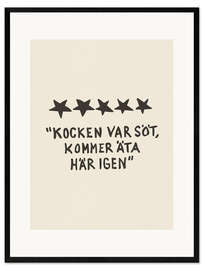 Gerahmter Kunstdruck Kocken Var Söt