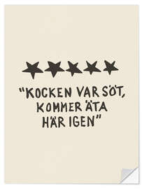 Wandsticker Kocken Var Söt