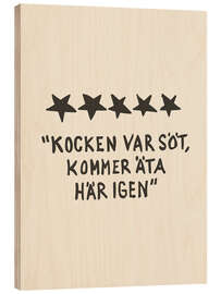 Holzbild Kocken Var Söt