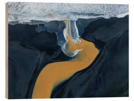 Stampa su legno When Yellow and White Waters Meet