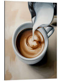 Alubild Morgendlicher Cappuccino