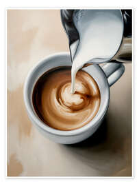 Wandbild Morgendlicher Cappuccino