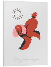 Tableau en aluminium Yoga Dogs - Finding peace in every pose - Annick