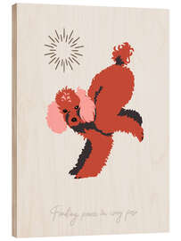 Holzbild Yoga Dogs - Finding peace in every pose - Annick