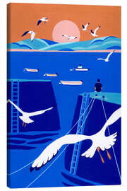 Leinwandbild Kleiner Hafen - Julie Lesouef
