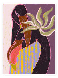 Poster Flamingo Harp Duet