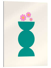 Gallery Print Geometrischer Topf und Blumen
