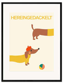 Gerahmter Kunstdruck Hereingedackelt