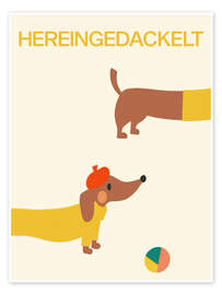 Poster Hereingedackelt
