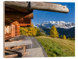 Holzbild Almhütte - Martin Zwick